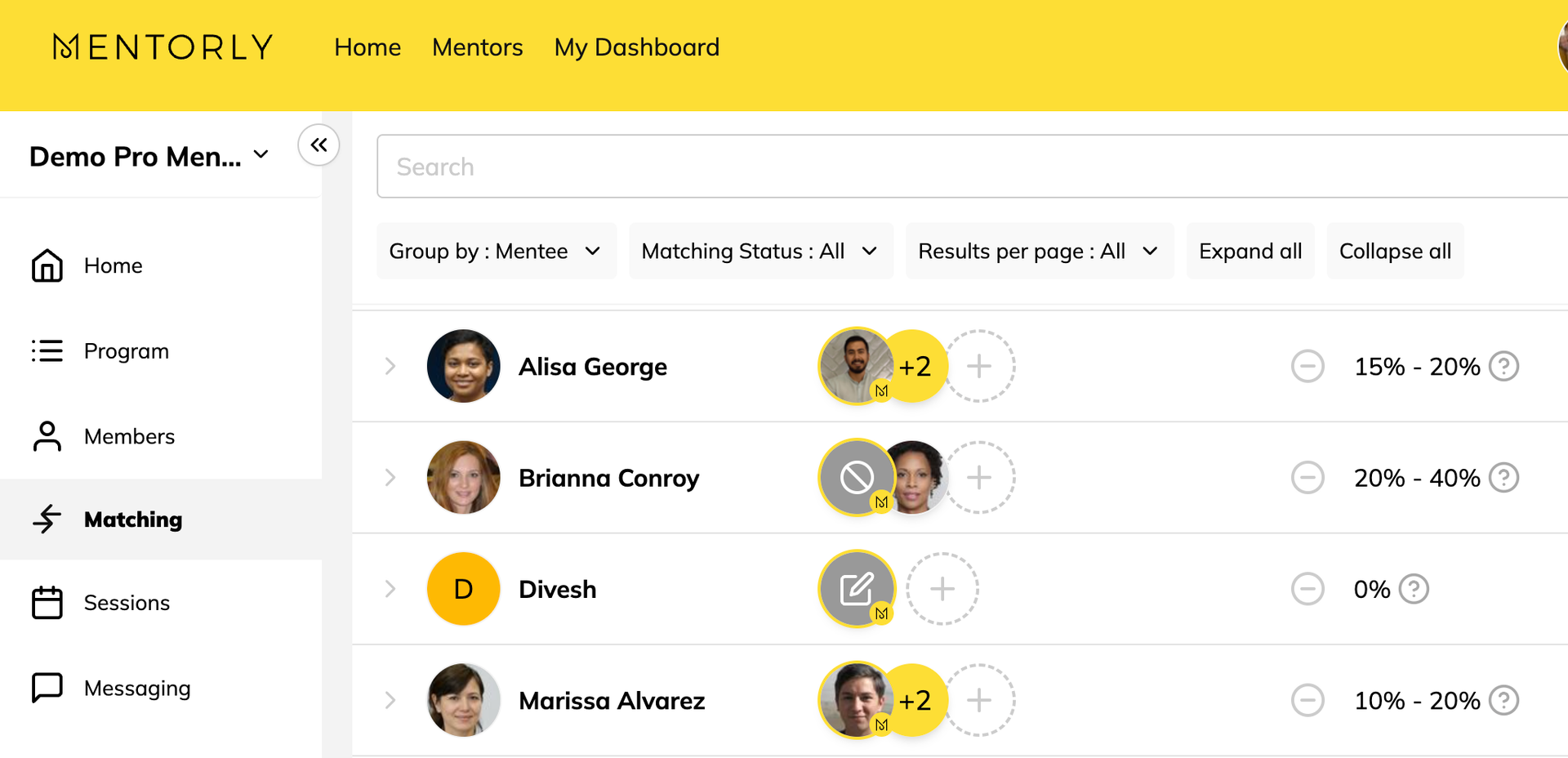 Smart Matching on Mentorly: This ensures that every mentorship pairing is the perfect fit before activation
