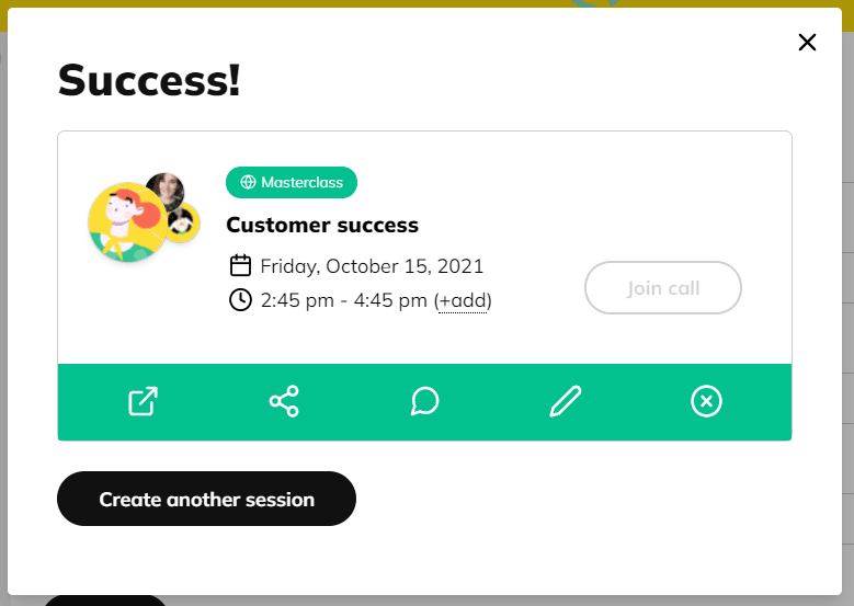 Creating a Masterclass session: Once you're done filling out the details, review the information and hit Save at the bottom