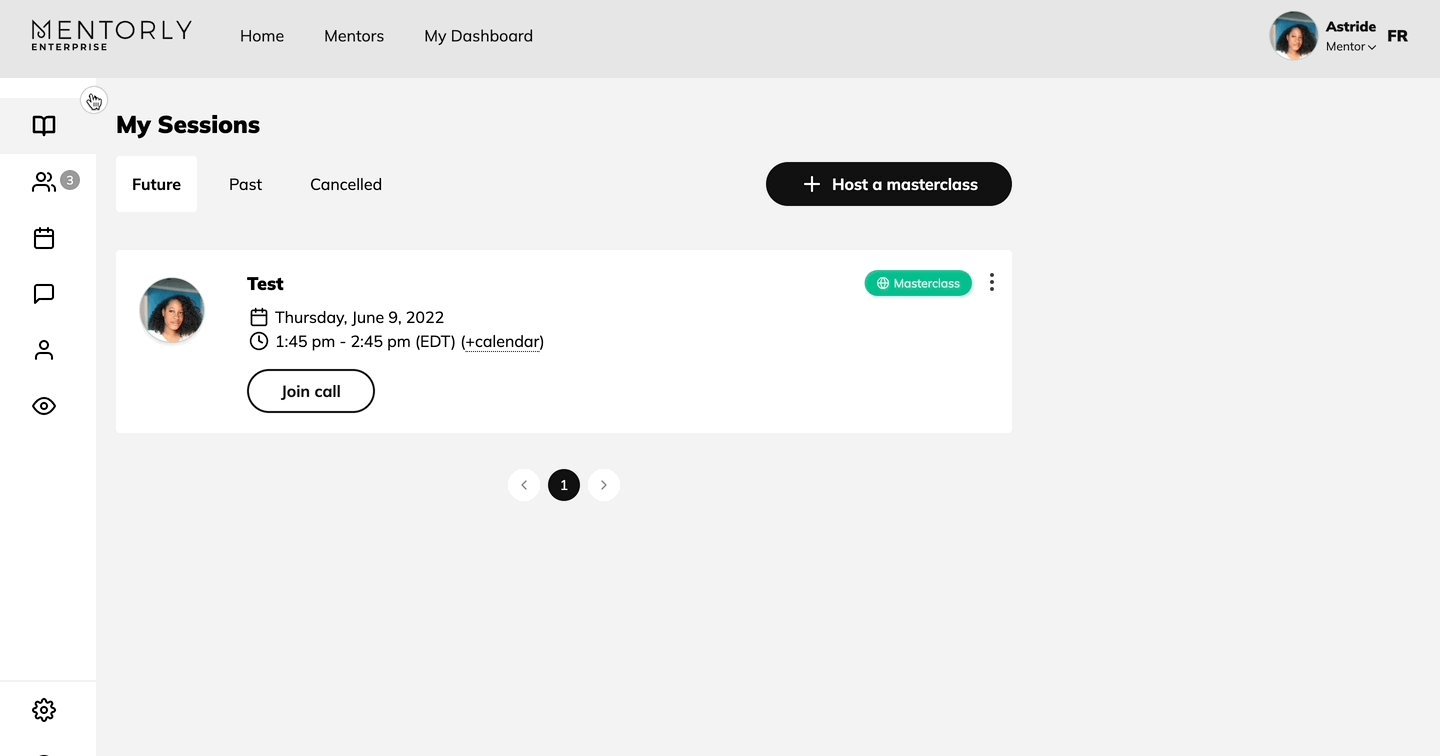 FAQ Personal Dashboard: The Join Call activates 10 minutes before your session