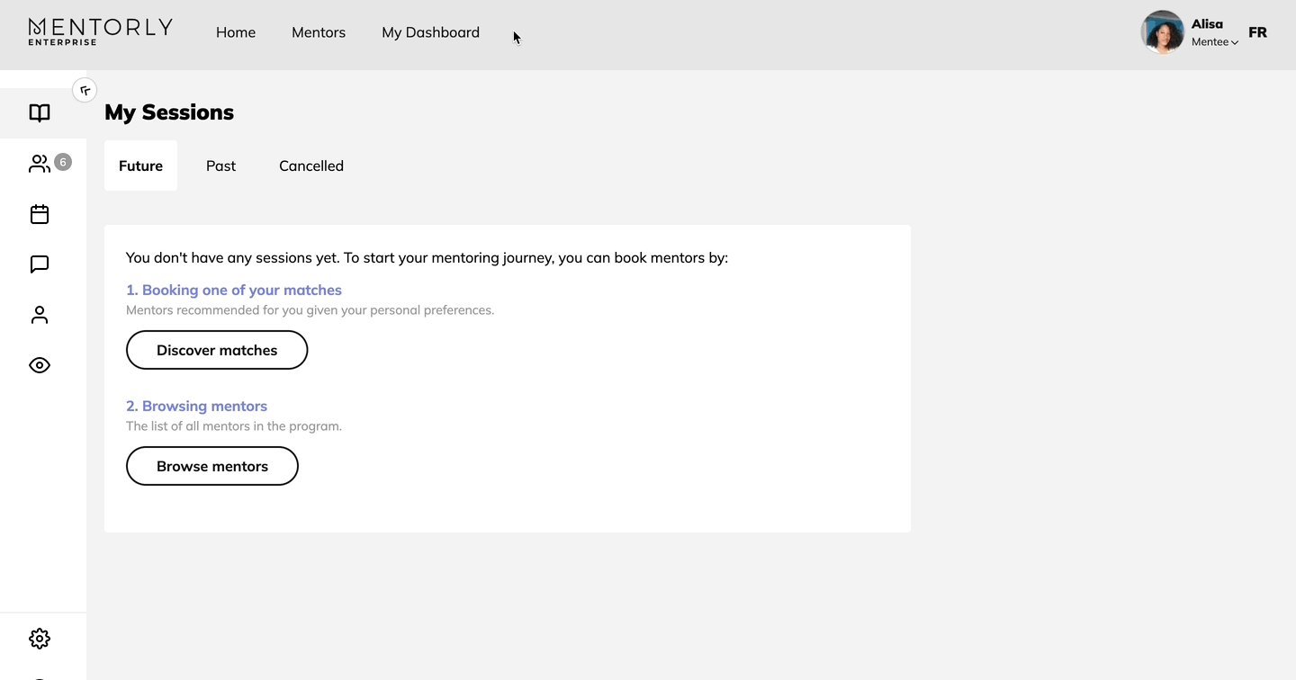 FAQ Personal Dashboard: Once you've found a mentor who interests you, click on View Profile to learn more about them and/or