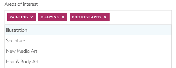 How to Edit Your Profile: However, you may add multiple 'Areas of interest' (sub-disciplines)