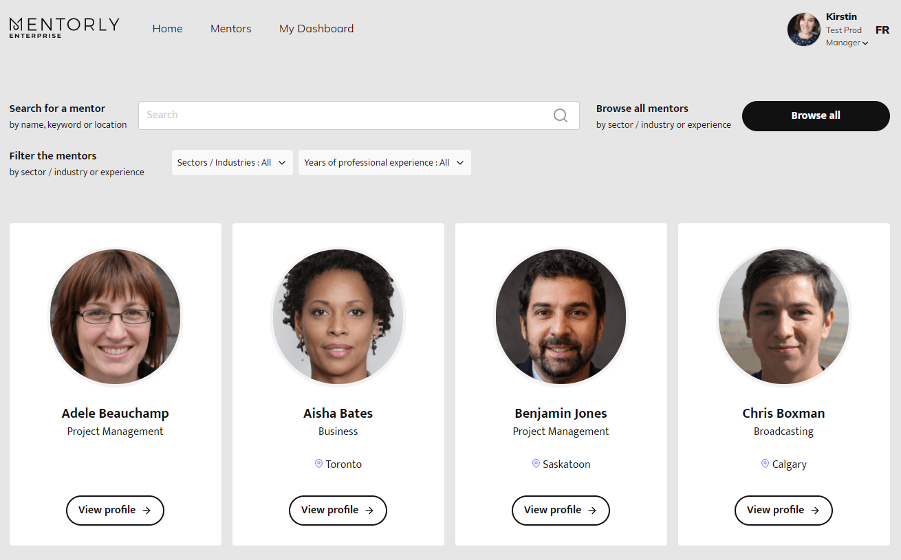 How to Showcase Your Mentors and Optimize Mentor-Mentee Connections: When this page is blank or has very few options, it’s