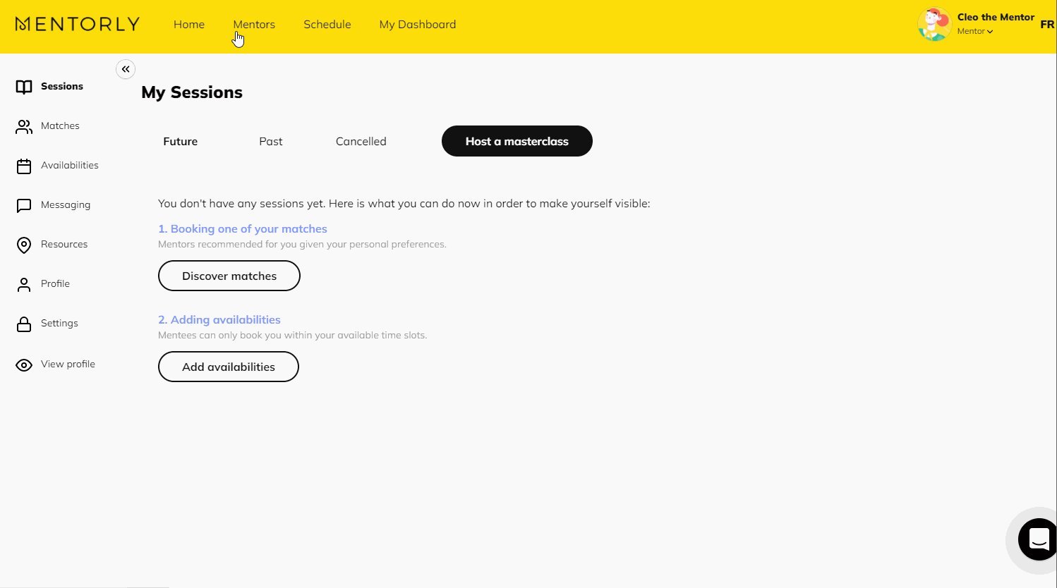 Inviting members to your program: This Mentors page is designed to not only display mentors available in your program, but