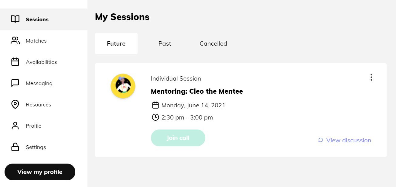 Responding to session requests: You will also see it under Sessions > Future