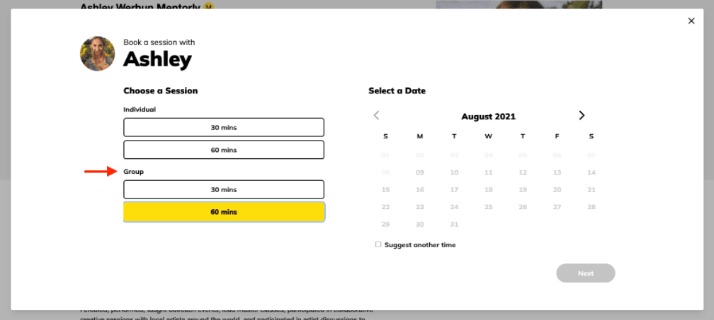 Setting up your program: These are private sessions where only the invited guests can join the session