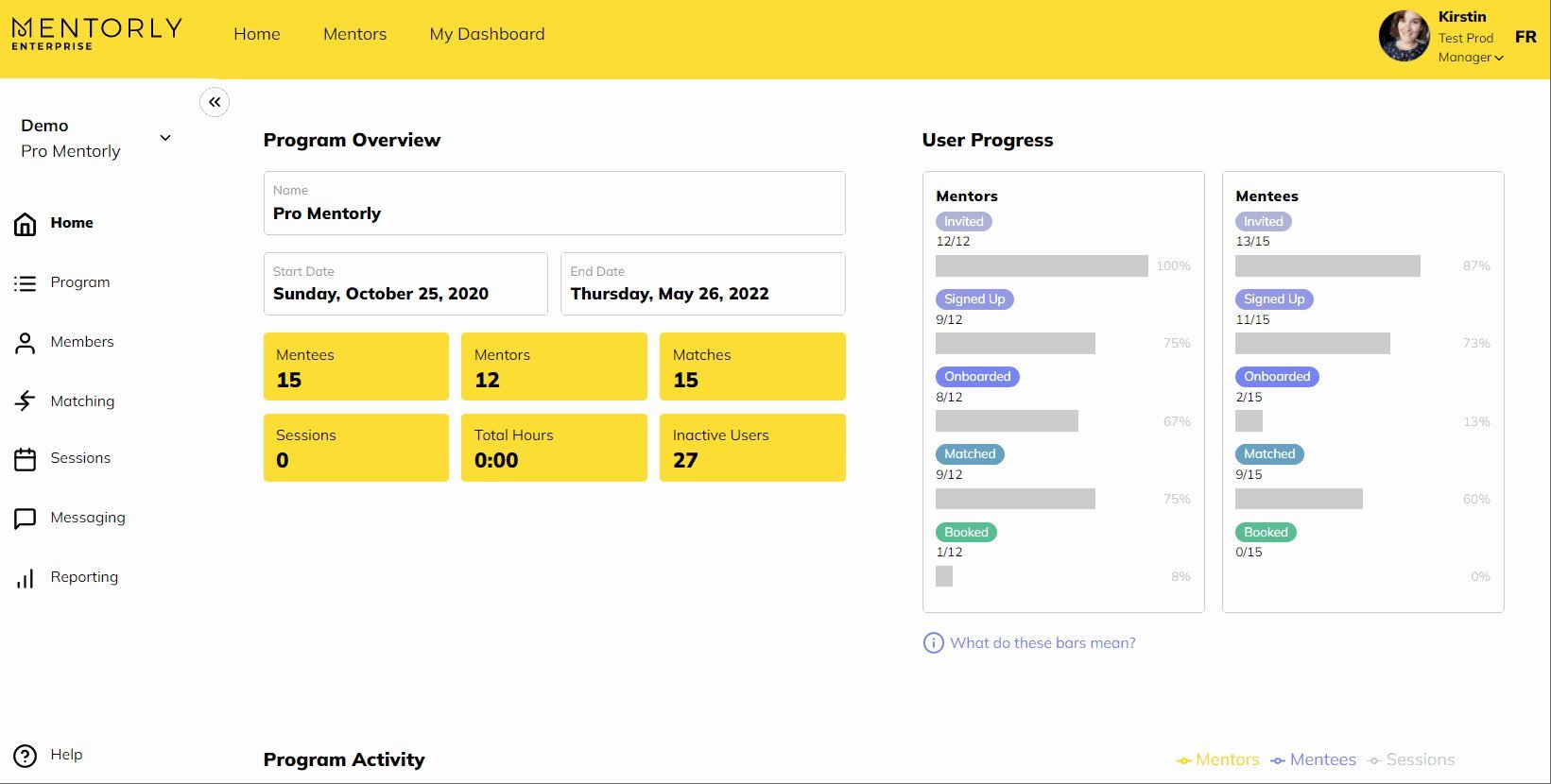 Smart Matching: Head over to the Members tab, type in their name, and go to the Program Questions tab