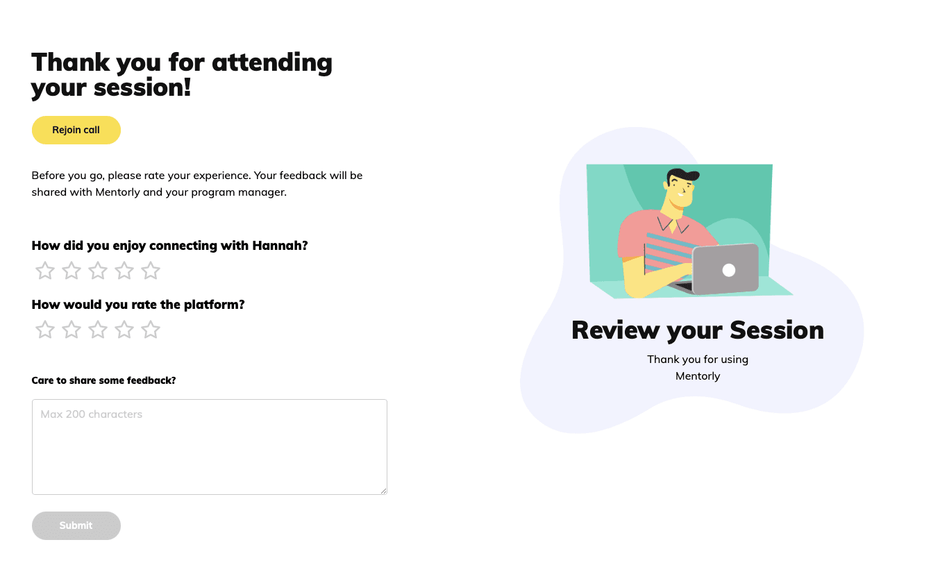 SXSW & SXSW EDU Mentor Guide: These ratings and reviews will be shared with both the SXSW and Mentorly teams