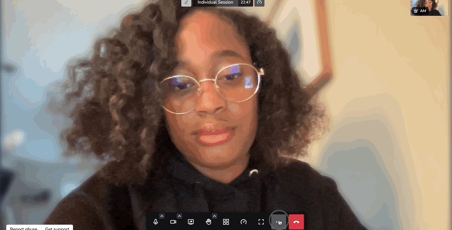 Video Call Features: You can edit keyboard shortcuts, message notifications and video session language on the more tab